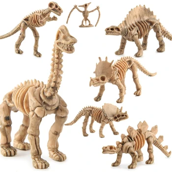 12 шт. скелет динозавра, окаменелости, фигурки из костей, игрушки, Рождественский подарок для детей