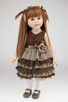 18-Дюймовый Bebe Reborn Полностью виниловый American Baby Doll, Реалистичные игрушки для одевания девочек, Подарок для детей