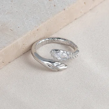 2023 Новое Корейское Простое Открытое кольцо в форме Змеи, Модное Элегантное Простое металлическое кольцо, Женские украшения