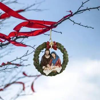 3d Эффект Рождественский подвесной орнамент Радостный Праздничный декор Праздничное Рождество Акриловые подвесные украшения с ремешками на Рождество