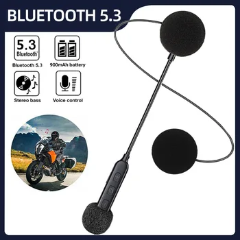Bluetooth Гарнитура для мотоциклетного шлема BT5.3 Беспроводные наушники для верховой езды с защитой от помех, наушники для громкой связи на мотоцикле, Лыжные наушники
