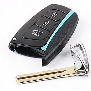 DAKATU 3ШТ Замена Smart Remote Key Shell Case 3-Кнопочный Брелок для Hyundai Santa Fe ix45 Неразрезанное Пустое Лезвие