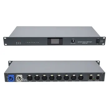DMX-преобразователь Artnet и DMX-усилитель с 8-портовым контроллером освещения RDM Artnet на выходе 8x512 4096 каналов