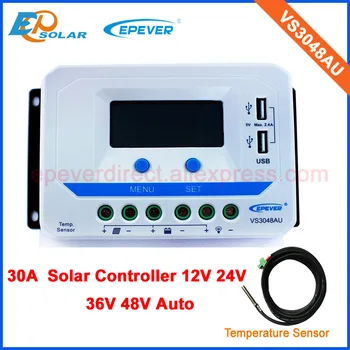 EPEVER PWM VS-AU 30A, контроллер заряда, Источник питания от солнечной панели 12 В / 24 В, Автоматическое определение