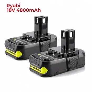 Verbesserte 4,8 Ач Эрзац Ryobi 18 В с литиевой батареей, совместимый с Ryobi 18 В ONE + Plus P107 P108 P102 P103 P104P105 P109