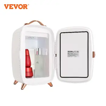 VEVOR 6-литровый мини-холодильник для косметики с одной дверцей, электрическое охлаждение, маска для охлаждения напитков для домашнего использования в общежитии, автомобиле