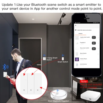 Беспроводной переключатель сцены 1/2 / 3Gang ZigBee / bluetooth-совместимый переключатель Модуль автоматизации Умного дома Работает через приложение Smart Life