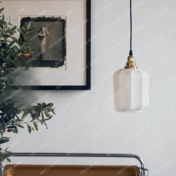 Винтажная люстра из латуни и белого нефритового стекла, настольная лампа для гостиной, прикроватная лампа для спальни в скандинавском стиле