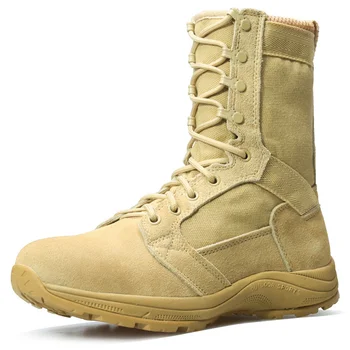 Высокие тактические ботинки для скалолазания на открытом воздухе, военная тренировочная обувь для мужчин и женщин, пешие прогулки, кемпинг, Сверхлегкие дышащие армейские ботинки