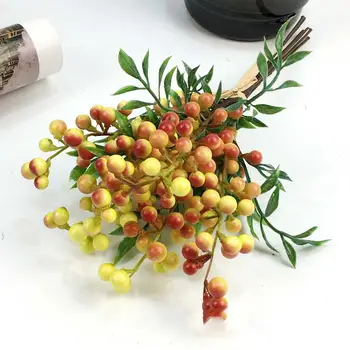 Высококачественные ягоды из пенопласта для праздничных композиций Реалистичная имитация Ягодного букета на Рождество для свадьбы на Рождество