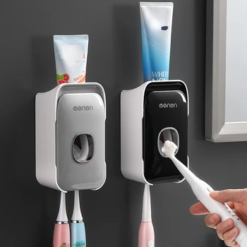 Высококачественный Автоматический Дозатор зубной пасты Соковыжималка С Держателем зубной щетки Настенные Наборы аксессуаров для ванной комнаты