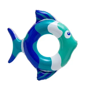 Детское кольцо для плавания, плавающее кольцо с мультяшной рыбкой, детский надувной спасательный круг, утолщенное кольцо для плавания, кольцо в форме рыбки
