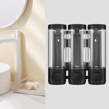 Дозатор мыла для ванной комнаты 3-в-1, дозатор насоса для душа, организуйте и распределите Упрощение процедур в ванной комнате с помощью этого настенного приспособления для тела