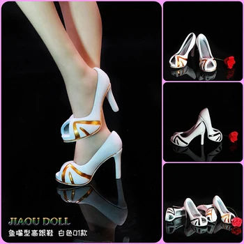 Женская модная обувь на высоком каблуке в масштабе 1/6, модель подходит для ног длиной 3,3 см для 12-дюймовых фигурок, коллекция хобби, куклы в подарок