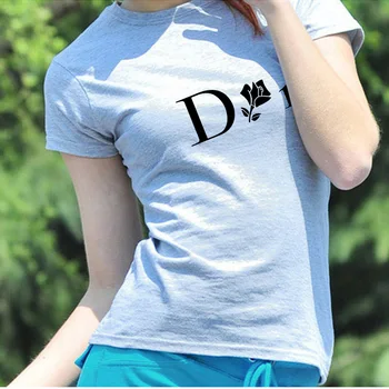 Женская модная хлопковая футболка роскошного бренда, спортивная футболка с буквенным принтом 2023, Летний повседневный топ, футболки с короткими рукавами, одежда