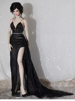 Женская одежда для кукол в масштабе 1/6, вечернее платье со стразами, подходит для 12-дюймовой модели тела-фигурки