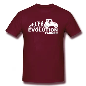 Забавные футболки Evolution Farming Tractor, уличная одежда из хлопка с графическим рисунком, Футболка Harajuku с коротким рукавом и круглым вырезом, мужская одежда