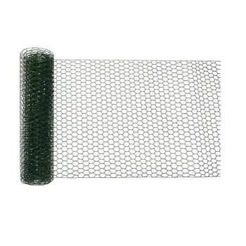 Забор из стальной сетки С зеленым ПВХ покрытием Ограждение из стальной проволоки Водонепроницаемая Шестиугольная сетка, которую легко резать или сгибать Для внутреннего наружного