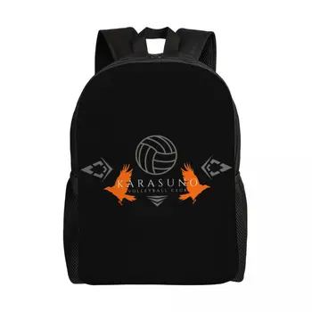 Изготовленные на заказ рюкзаки волейбольной команды Karasuno High Haikyuu, Женская Мужская базовая сумка для книг, сумки аниме-манги для колледжа