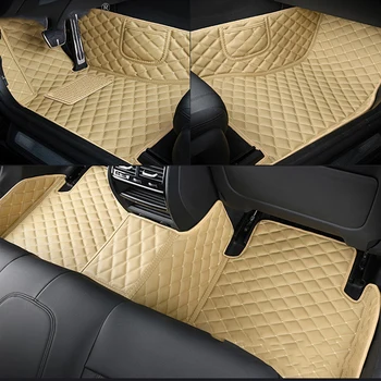 кожаные автомобильные коврики для Bentley Continental 2011 2012 2013 2014-2018 Пользовательские накладки для ног, ковер для укладки карманов