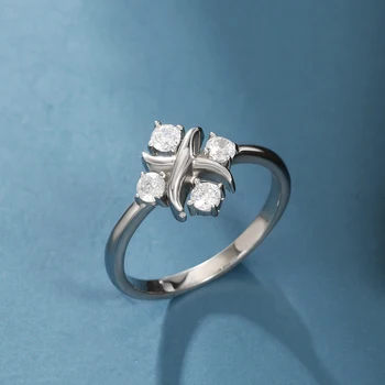 Кольца для женщин, кольцо из стерлингового серебра S925 пробы с цирконом, Простой Модный Высококачественный Праздничный подарок