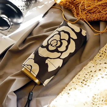 Маленькие зонтики женские роскошные складные зонтики от солнца, дизайнерские уличные зонтики эстетического качества, черные симпатичные Guarda Chuva Sunny Angel