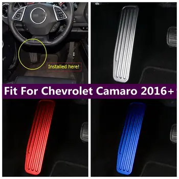 Металлическая подставка для ног, накладка рамы педали, подходит для Chevrolet Camaro 2016-2020, модель с левым рулем, аксессуары для украшения