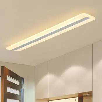 Минималистичный светодиодный потолочный светильник, Прямоугольная лампа для гостиной, спальни, кабинета, прихожей, Подсветка для украшения дома