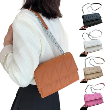 Модная сумка через плечо с ремешком-цепочкой для женщин и девочек, сумки через плечо из искусственной кожи
