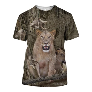 Мужская футболка Для мужской одежды Унисекс с изображением животных, летние топы с 3D-принтом, короткий рукав, модная повседневная футболка, индивидуальность, улица 
