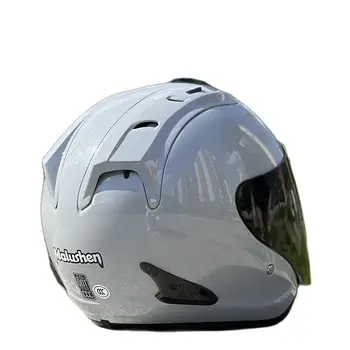 Мужской и женский мотоциклетный шлем Оригинальный яркий цементно-серый Полушлем Гоночный шлем с открытым лицом Casco Одобрен Casque DOT