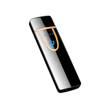 Новая USB-ветрозащитная беспламенная зажигалка с сенсорным управлением и отпечатками пальцев, компактная и удобная Прикуривательница для сигарет
