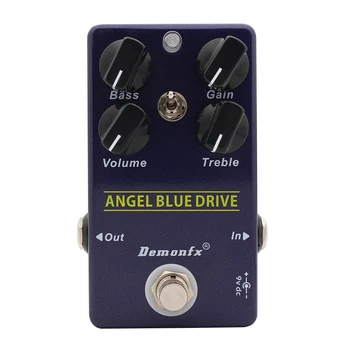НОВАЯ гитарная педаль эффектов Demonfx ANGEL BLUE DRIVE Overdrive Clone TM V2.0 Overdrive