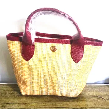 Новая стильная женская сумка через плечо, косая сумка через плечо, женская сумка через плечо, плетеная из травы, мини-женская сумка, плетеная ручная сумка-мешок