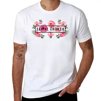 Новая футболка Serial Chiller, летние футболки в тяжелом весе, быстросохнущая рубашка, мужские графические футболки