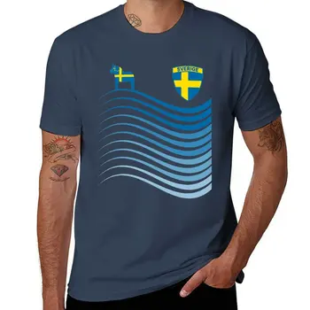 Новая футболка Sweden Sverige Svede Dala Horse с Шведским Флагом, кавайная одежда, винтажная одежда, футболки оверсайз для мужчин
