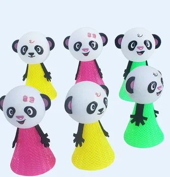 Пластиковые куклы 1шт, забавная детская игрушка, разноцветные детские креативные подарки, Прыгающая панда, детские подарки на день рождения