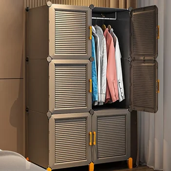 Простые пластиковые шкафы-купе Шкафы для спальни Переносной шкаф для хранения Шкафы-купе Полка Органайзер для шкафа Armarios Furniture 5