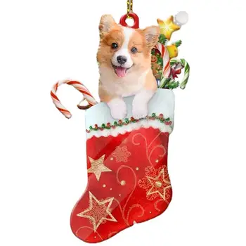 Рождественские украшения для собак, чулки, украшения для собак, подвеска-оберег, сделай сам, Тематический декор для домашних животных на ферме с веревкой Для