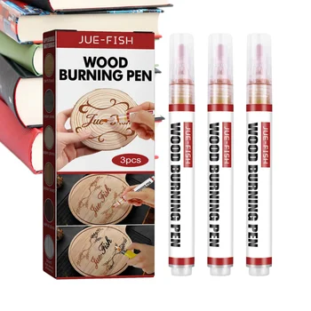 Ручка для выжигания по дереву, 3 шт, деревянные маркеры, ручка для выжигания по дереву, принадлежности для рукоделия, маркер 