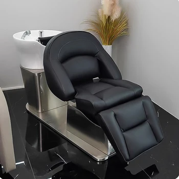 Салонное шампуневое кресло для мытья волос, Салонные чаши для шампуня и стул Для профессионального салона красоты, шезлонг для прически, мебель XY50SC
