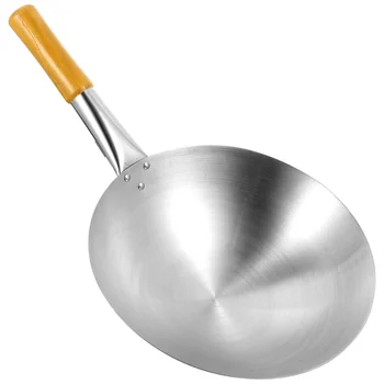 Сковорода-гриль из нержавеющей стали с одной ручкой Сковорода-вок Газовая плита Кухонные ручки Индукционные