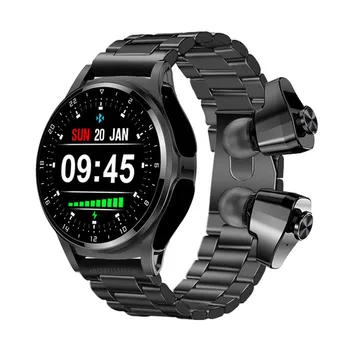 Смарт-часы GT66 TWS, наушники 2 в 1, Беспроводная гарнитура, женский Bluetooth-звонок, пульсометр, наушники Smartwatch