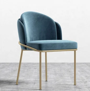 Современная роскошная мебель для столовой и ресторана Nordic Velvet, обеденные стулья