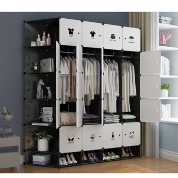 Современные шкафы-купе Простые Складные вешалки для одежды из современной пластиковой ткани, Органайзер для шкафа для хранения, мебель для прихожей XF116YH