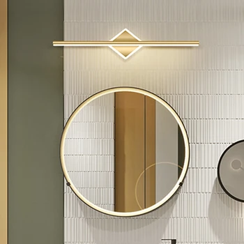 Современный светодиодный зеркальный светильник Nordic simple Настенный светодиодный настенный светильник для гостиничного зеркала в ванной комнате, настенный светильник для роскошной туалетной лампы для макияжа