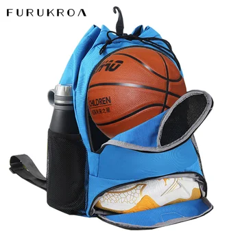 Спортивная баскетбольная сумка на открытом воздухе, Большой футбольный тренировочный рюкзак на шнурке, рюкзак для фитнеса школьников, карман для обуви XA117B