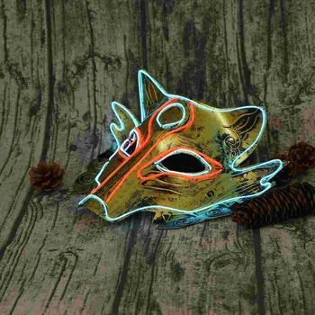 Страшный светодиодный светильник-волк для костюмированных вечеринок-маскарадов, карнавала, подарков (без)