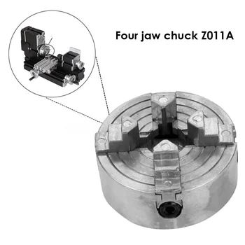 Токарный мини-патрон с 4 челюстями с соединительным валом двигателя Самоцентрирующийся патрон из цинкового сплава Z011A для шлифования деталей токарных станков