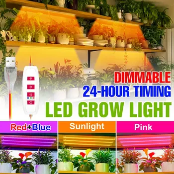 Фитолампа LED Grow Light Теплица с полным спектром светодиодных растений, лампа для рассады, семена цветов, Лампы для выращивания в помещении USB